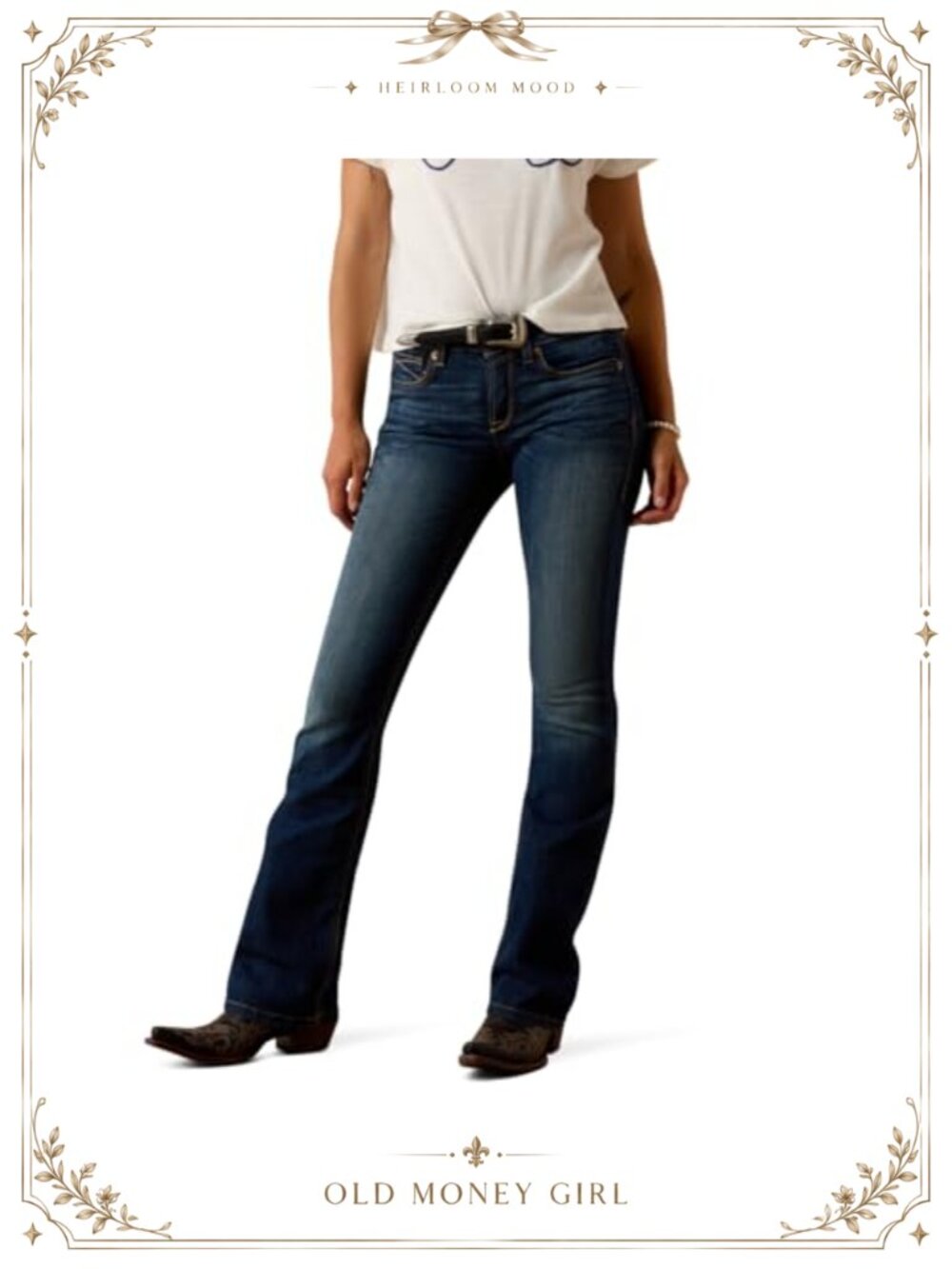 Women's Perfect Rise Stretch Boot Cut Jeans 10 oz Denim